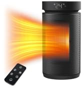 TOTSUN Electric Heater 2000W Ceramic PTC Space Heater Oscillation with ECO Mode + 3 Modes Variable Thermostat 12H Timer Silent Room Heater Portable Overheat & Tip Over Protection for Office Home