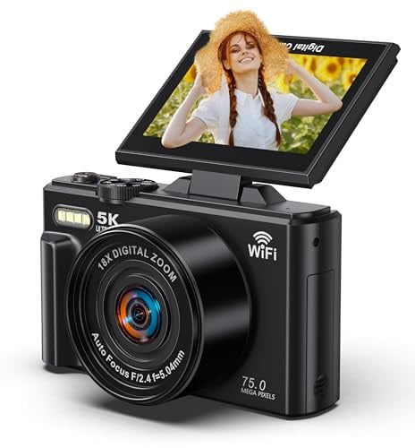 Fotocamera digitale 5K - Fotocamere WiFi da 75 MP per la fotografia