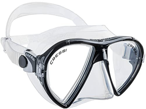 CRESSI Ocean Mask Clear/Black - Einzelne Ocean Maske zum Tauchen und Schnorcheln, Transparent/Schwarz, Einheitsgröße, Erwachsene