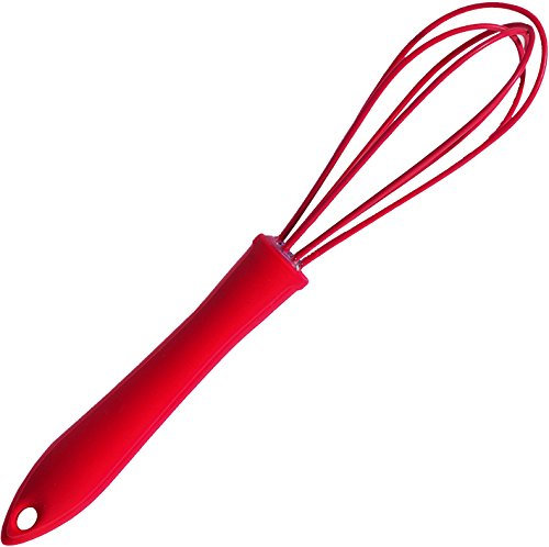 Schneebesen mini 19 cm, rot, Kochblume Edition, Silikon