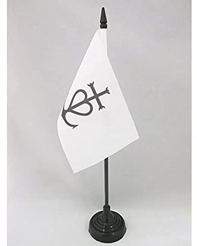 AZ FLAG Tischflagge Kreuz von Camargue 15x10 cm Kunststoffsockel