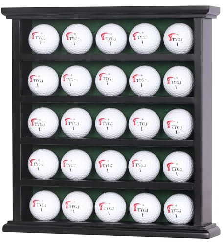 DisplayGifts Golfball Vitrine Wandregal Schrank ohne Tür GB25 schwarz