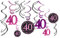 Adult Pink Celebration 40h Birthday Swirl Decorations