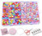Sasairy 680 Stücke Perlen Bunte für Kinder DIY Halskette Armbänder Haarband Basteln Pädagogisches Spielzeug mit Werkzeuge und Zubehör,Kit 5