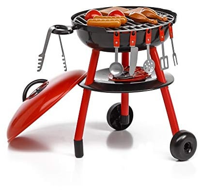 Paradiso Toys BBQ Party Set | Easy to Move Around | Comes with 30 Accessories | Ages 1 Year+