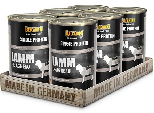 Belcando Single Protein Dose [6x400g Lamm] | Sortenreines Nassfutter für Hunde | Monoprotein Feuchtfutter