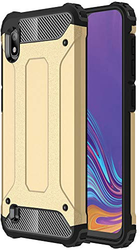 TECHGEAR Galaxy A10 Case [Tough Armoured] ShockProof Dual-Layer Protective Heavy Duty Tough Cover Designed for Samsung Galaxy A10 - (Gold)
