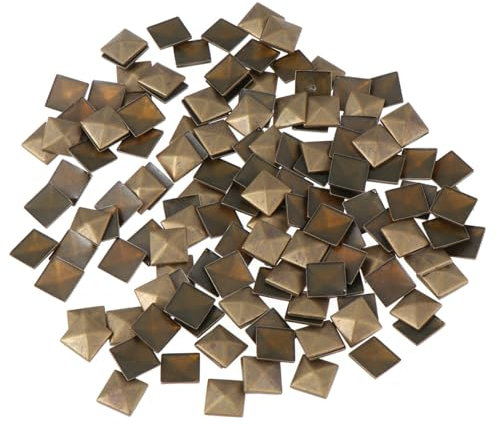 Healifty 100pcs tachuelas planas remaches de cuero tachuelas pegamento en tachuelas para bolsos artesanales ropa cinturón zapatos bronce