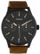 Oozoo Herrenuhr Chrono Look mit Lederband 48 MM Schwarz/Braun C10538