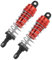 Keen so Metall-Stoßdämpfer-Dämpfer, RC-Stoßdämpfer-Federbein für 1/14 WLtoys 144001 RC-Modell (rot/blau)(rot)