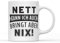 tshirtladen Nett kann ich auch bringt aber Nix Tasse mit Spruch schwarz lustige Kaffeetasse Büro Spruchtasse 300ml Statement Keramik Becher für Arbeit Alltag Ironie