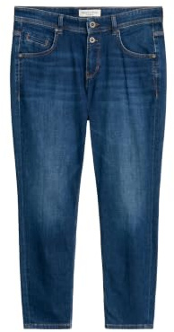 Marc O'Polo Damen Jeanshose mit Stretch-Anteil Boyfriend Fit, Blau (Cashmere Dark Blue Wash), W34/L34