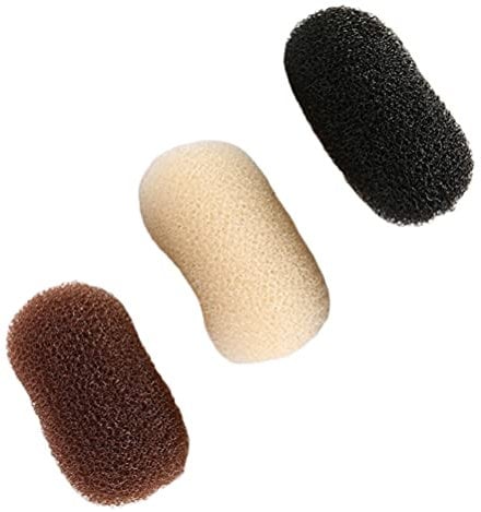 SOLUSTRE Schwammvolumen Bump Selfs Haarbasen Haar Styling Werkzeuge Haar Bump Up Clips Natürliche Farbe Schwamm Haarschmuck Für Frauen DIY Frisuren (3 Stücke Schwarz++ Weiß)