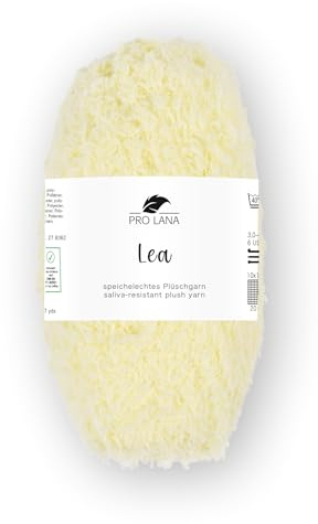 Pro Lana Lea speichelechtes Plüschgarn Teddygarn 25g 100% Polyester (21 pastellgelb)