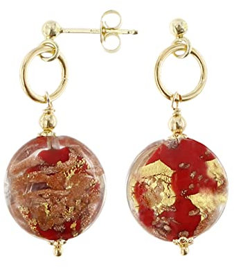 Venetiaurum - Pendientes para Mujer con Piedras en Cristal de Murano Original y Plata 925 - Joya Made In Italy Certificada