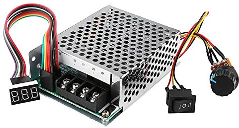 DC Motor Governor, PWM 10-55V 12V 24V 36V 48V 60A Stufenloser DC Motor Governor mit Schaltfunktion und LED-Display (1 Stück)