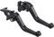 OUKENS 2PCS Bremse-Kupplung-Hebel, schwarzer klappbarer Aluminium-Kupplungs-Bremshebel, universelle Motorrad Aluminium einstellbare Legierung Trommel Lenker Bremsvorrichtung Griffer