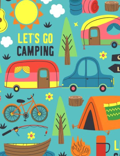 Camping Notebook | Camping Notepad | College Ruled Notebook | Camping Journal | Notebook with Camping Theme | 120 Lined Pages