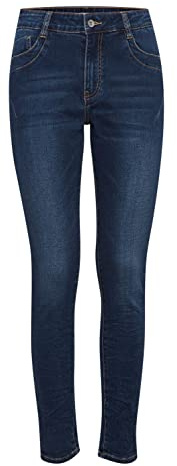b.young BXKAILY Jeans 2 IT Jeans 2 IT Damen Jeans Denim Hose mit Gürtelschlaufen Skinny Fit, Größe:38, Farbe:Dark Blue Denim (200462)