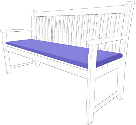 iSTYLE MODE BETTER HOME CHOICE 2 3 & 4 Seater Outdoor Garden Bench Cushion Water Resistant Patio Furniture Rectangle Bench Cushion Comfortable Seat Pad Soft Non-Slip Furniture Pad (Purple, 4 Seaters)