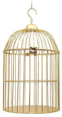 TOMYEUS Vogelkäfig Europäischer Retro Eisen Vogelkäfig Blumenständer Vogelkäfig Balkon Outdoor Decoration Pet Supplies Dekorative Vogelkäfig Haustierzubehör (Size : 19x19x35CM)