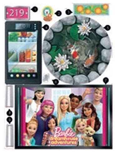 Barbie Ersatzteile Dreamhouse – FHY73 – Ersatz-Etiketten – Aufkleberbogen