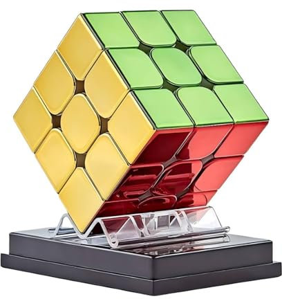 Speed Cube, Cyclone Boys Cube Magique Miroir Réfléchissant 3x3 Original sans Autocollant Cube Brillant Vif 3D Casse-tête Puzzle Cube Cadeaux pour Passionnés de Speed Cube