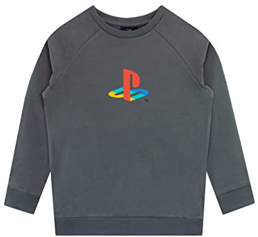 PlayStation Boys Sweatshirt Long Sleeve Jumper Daywear for Kids Grey 6 to 7 Years