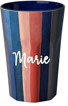 Elfenstall Rice Becher mit Wunsch-Namen personalisiert - zu Nikolaus, Weihnachten oder Geburtstag (NY Stripes, Large)