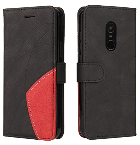 Fatcatparadise Kompatibel mit Xiaomi Redmi Note 4X Hülle, Leder PU Brieftasche Handyhülle Flip Case Silikon Bumper Schutzhülle Klapphülle.Lederhülle mit Kartenfächern und Standfunktion (Schwarz)