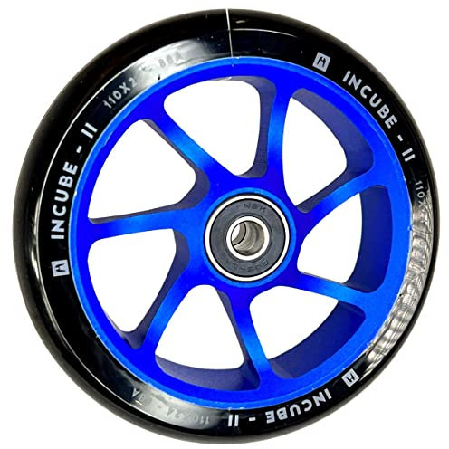 Ethic DTC Incube II Stunt-Scooter 110mm Spoked Wheel Trick Roller Ersatz Rad Park Rolle + Fantic26 Sticker (Blau)