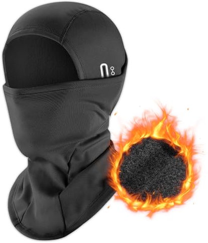 Riisoyu Sturmhaube, Schutz vor Kälte Skimaske Haltbarkeit Winter Sturmhaube Winddicht Thermo Balaclava Gesichtsmaske für Outdoor Sports Radfahren Skifahren Motorrad Fahrrad Herren Damen, Schwarz
