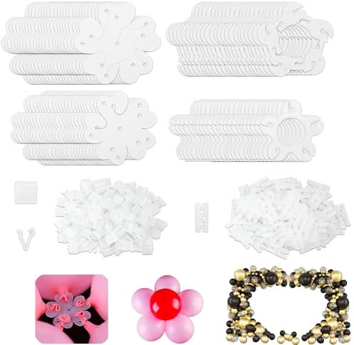 280 Piezas Cierres Para Globos, 6 Tipos Clips Transparentes Para Globos, Cierre De Globo Reutilizable Ampliamente Utilizado Para El Cierre De Globos De DecoracióN De Fiestas