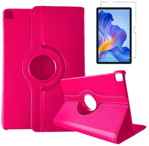 TODOBARATO 24HORAS Funda para Honor Pad X8 10.1 Rosa Giratoria 360 + Protector de Pantalla Cristal Templado 9H