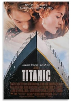 EKoKim Leonardo DiCaprio Filmposter Titanic mit K-Poster, dekoratives Gemälde, Leinwand, Wandposter und Kunstdruck, modernes Familienschlafzimmer-Dekor-Poster, 20 x 30 cm