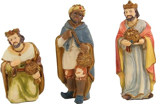 FADEDA 3X Hlg. DREI Könige/Höhe:8 cm/handbemalt/detailgetreue Krippen Figuren - Weihnachten Tisch Dekoration Krippe Zubehör