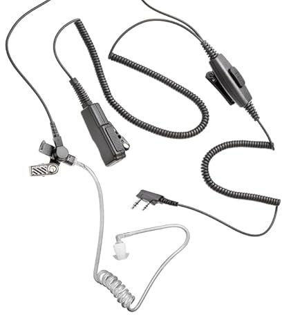 Casque double PTT avec micro caché pour radio Kenwood 2 broches