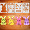 ORIGACH Osterhase Schablonen Set, Malerei Schablone, Wiederverwendbare DIY-Bastelschablonen, Wand Malen Schablonen, Malschablone für Malerei Holz Wand Deko, 30×30 CM