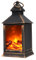 Cheminée Lantern LED sans Flamme Fiche à LED USB/Bat à Batterie Fausse cheminée avec poignée Portable Mini Fiche