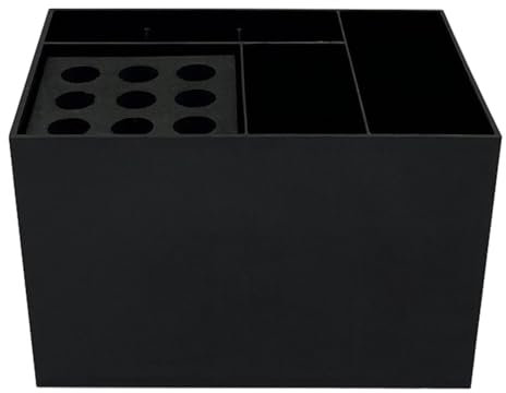 harayaa Salon Barber Scheren Halter Rack, Schere Aufbewahrungsbox Organizer Fall Barber Zubehör, Schwarz 9 Löcher