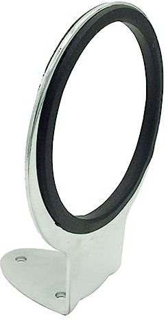 Haartrocknerhalterung Wandmontage Edelstahl mit Silikonring | Schraubendesign, Stabiler Halt für Föhn, Kratzschonend, für Zuhause und Hotelbad, 12,5x10x5,5cm