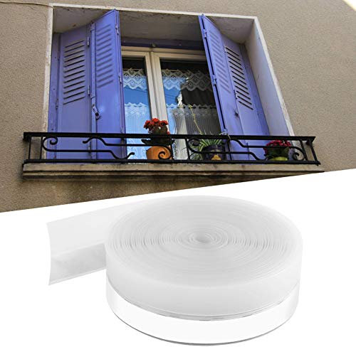 Bande d'étanchéité transparente pour isolation phonique des portes et fenêtres et prévention de la poussière (35 mm)