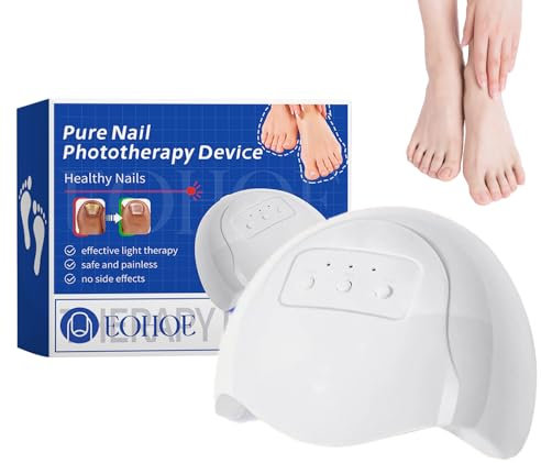 Anti Fungal Nail Treatment Device, Finger Toe Nail Fungus Remover Laser-Device, 10-Minute Home Treatment for Hand Toenail Infections (White #2)