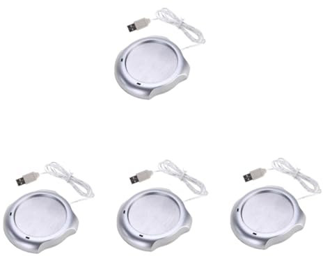 Cabilock Lot De 4 Chauffe-Tasses Électriques pour Bureau Chauffage Rapide pour Thé Café Cacao Boissons