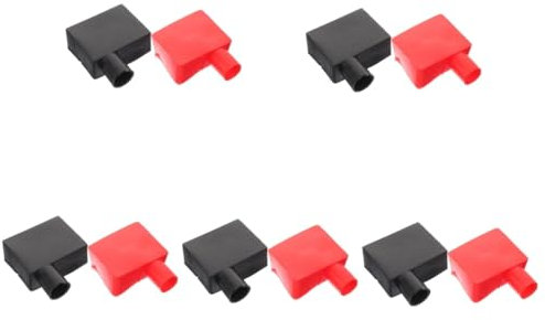 iplusmile 5 Paires Capuchon de protection de la batterie longévité batterie couvercle de borne de batterie couvre-bornes auto couvercle de la batterie Housse en silicone Terminal protecteur