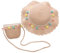 REYOK Chapeaux De Paille Filles Et Petit Sac, Petit Sac Chapeau De Soleil d'Été,Décoration Boule Colorée Chapeau De Soleil Sac pour Enfant Le Tourisme Vacances Plage Activités De Plein Air