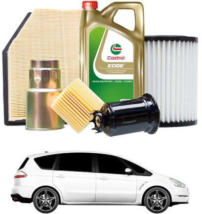 Tagliando per FORD S-Max 2.0 TdCi 103 kw - 6 Litri di olio + 4 Filtri anno 2006-2014