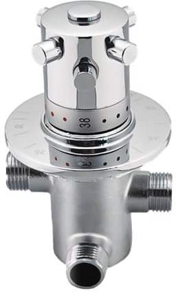 Verdecktes Messing-Thermostat-Mischventil, Duscharmatur in der Wand, Duschraum, Badewanne, Duschwand, Badewanne, automatisches Temperaturregelventil