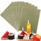 Bolosa 12 Bienenwachsplatten, Wachsplatten für Kerzen, Taufkerze Selber machen set, Wachsplatten zum Kerzen Verzieren, Kerzen Bemalen Set Grün, für Erwachsene und Kinder(20x15cm)