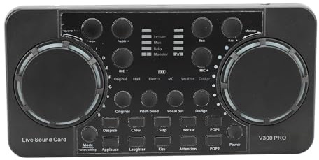 Live-Soundkarte, Podcast-Aufnahmegerät mit Bluetooth, Desktop-Gesang, Gaming-Audio-Mixer, Rauschunterdrückung für Live-Streaming